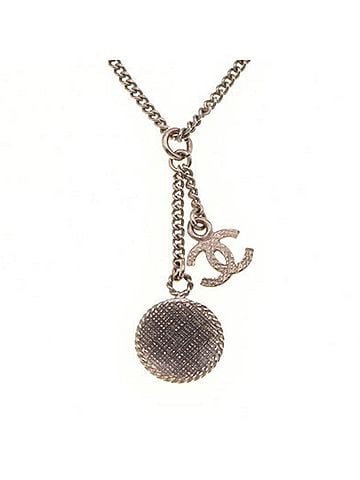 Chanel Champagne Gold Metal Necklace (view 2)