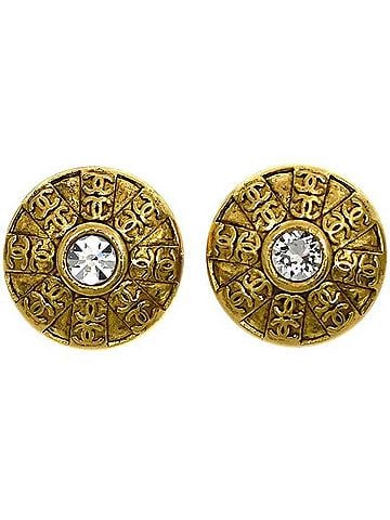 Chanel Gold Gold Plating Clip Earrings (view 2)