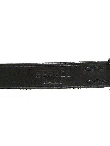 Hermès Black Leather Charm Bracelet (view 2)