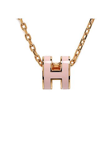 Hermès Gold Pink Gold Plating Necklace (view 1)