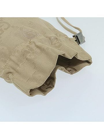 Gucci Drawstring Beige Canvas Clutch Bag (view 2)