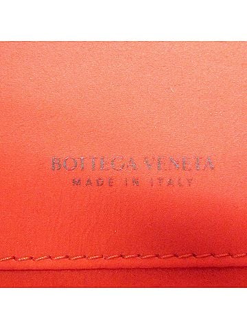 Bottega Veneta Organizer Red Leather Clutch Bag (view 2)