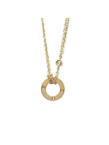 Cartier Love Gold Rose Gold Necklace Jewelry (view 2)