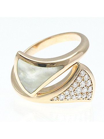 Bvlgari Diva Gold Rose Gold Ring Jewelry (view 1)