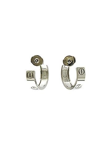 Cartier Love Silver White Gold Earring Jewelry (view 2)
