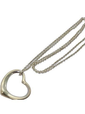 Tiffany & Co. Open Heart Silver Silver Necklace Jewelry (view 2)
