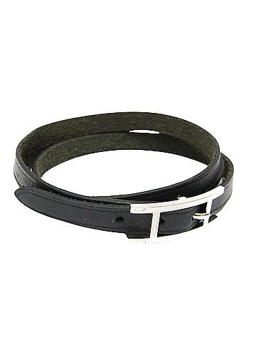 Hermès Behapi Black Leather Necklace Jewelry (view 1)