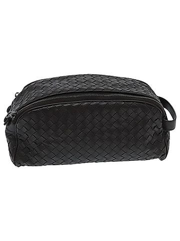 Bottega Veneta Intrecciato Brown Leather Clutch Bag (view 1)
