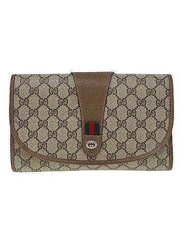 Gucci Beige Canvas Clutch Bag (view 1)