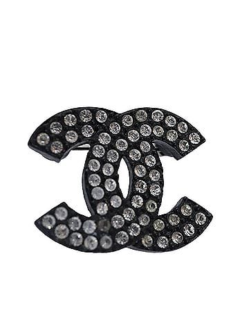 Chanel Coco Mark Black Metal Brooch Jewelry (view 1)