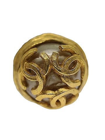 Chanel Coco Mark Gold Metal Earring Jewelry (view 1)