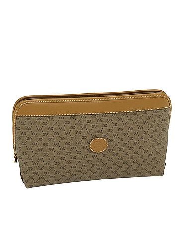 Gucci Beige Canvas Clutch Bag (view 1)