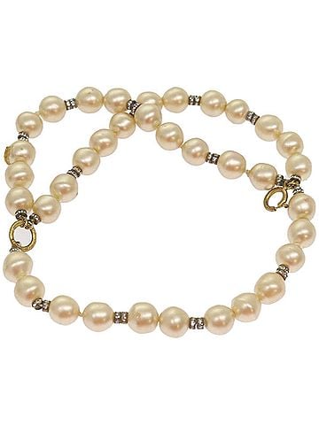 Chanel Coco Mark White Metal Bracelet Jewelry (view 2)