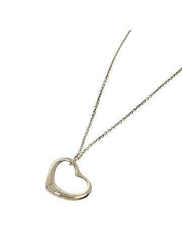 Tiffany & Co. Open Heart Silver Silver Necklace Jewelry (view 2)