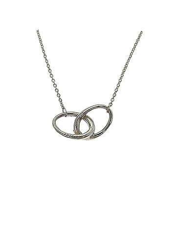 Tiffany & Co. Double Loop Silver Silver Necklace Jewelry (view 2)