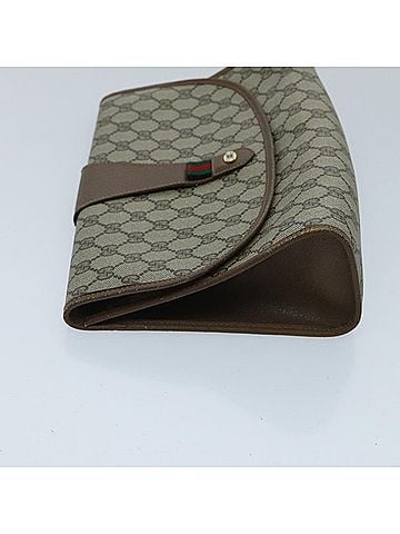 Gucci Beige Canvas Clutch Bag (view 2)
