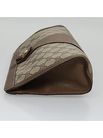 Gucci Sherry Beige Canvas Clutch Bag (view 2)