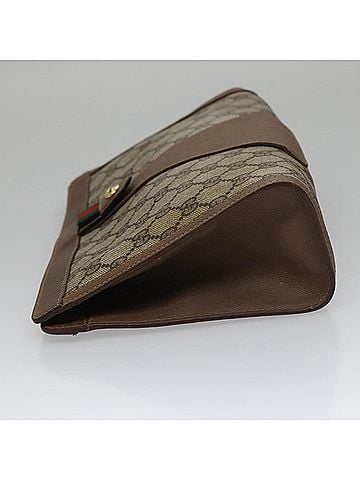 Gucci Sherry Beige Canvas Clutch Bag (view 2)