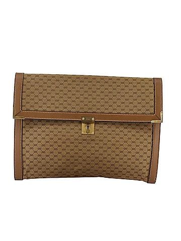 Gucci Micro Small Gg Canvas Beige Canvas Clutch Bag (view 1)