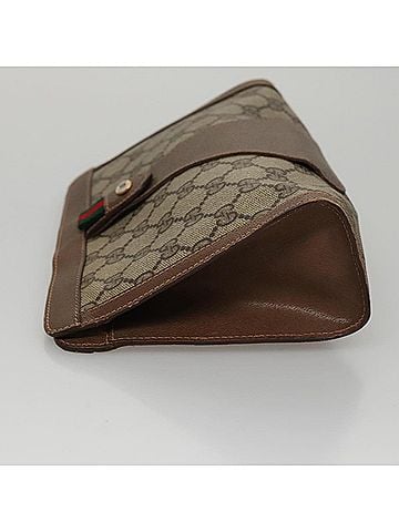 Gucci Sherry Beige Canvas Clutch Bag (view 2)