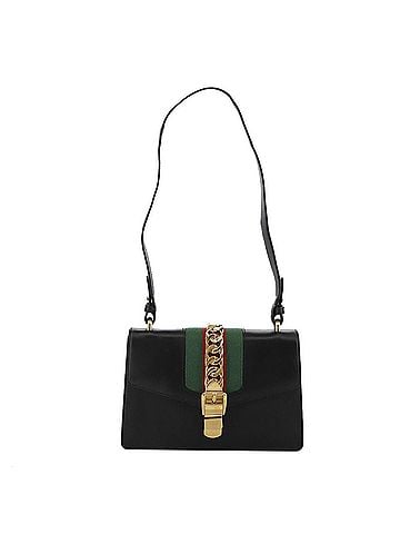 Gucci Sylvie Black Leather Shoulder Bag (view 1)