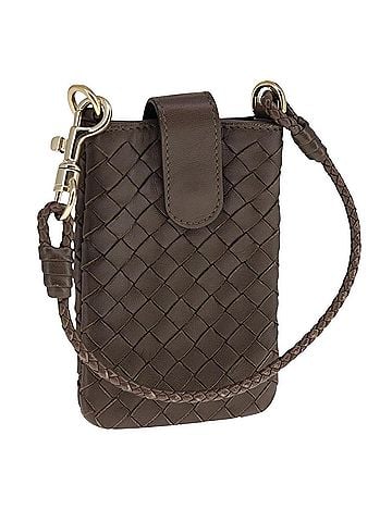 Bottega Veneta Brown Leather Clutch Bag (view 1)