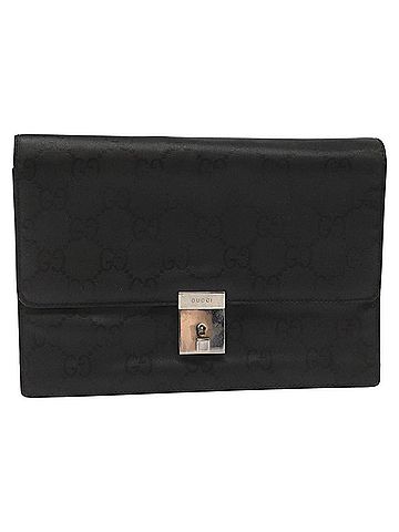Gucci Gg Canvas Black Canvas Clutch Bag (view 1)