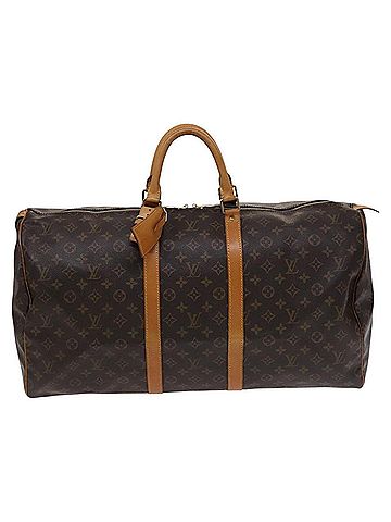Louis Vuitton Keepall 55 Brown Canvas Travel Bag (view 1)