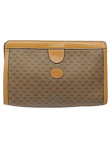 Gucci Micro Small Gg Canvas Beige Canvas Clutch Bag (view 1)