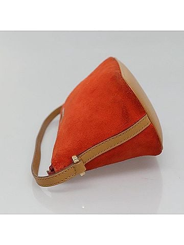 Gucci Baguette Orange Suede Clutch Bag (view 2)