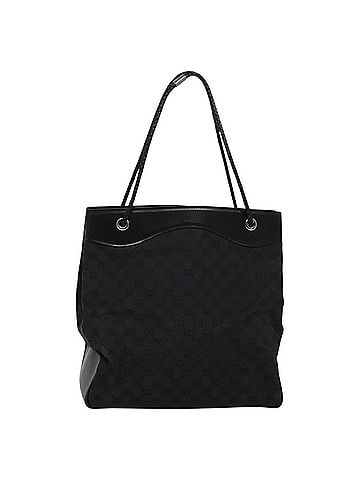 Gucci Gg Canvas Black Canvas Tote Bag (view 1)
