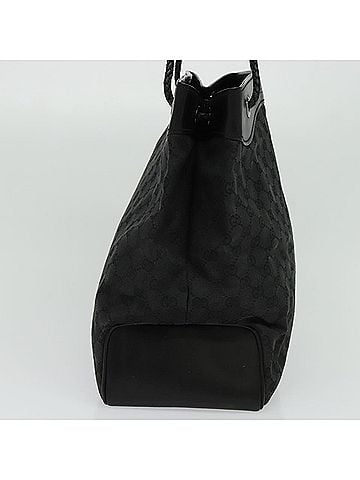 Gucci Gg Canvas Black Canvas Tote Bag (view 2)