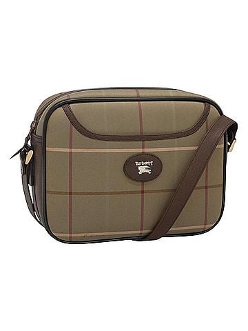 Burberry Vintage Check Beige Canvas Shoulder Bag (view 1)