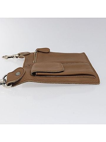 Bottega Veneta Brown Leather Clutch Bag (view 2)