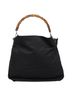 Gucci 100% Synthetic Solid Black Bamboo Black Synthetic Handbag One size - photo 3