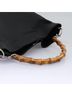 Gucci 100% Synthetic Solid Black Bamboo Black Synthetic Handbag One size - photo 5