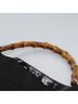 Gucci 100% Synthetic Solid Black Bamboo Black Synthetic Handbag One size - photo 11