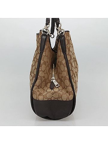 Coach Signature Beige Canvas Tote Bag (view 2)