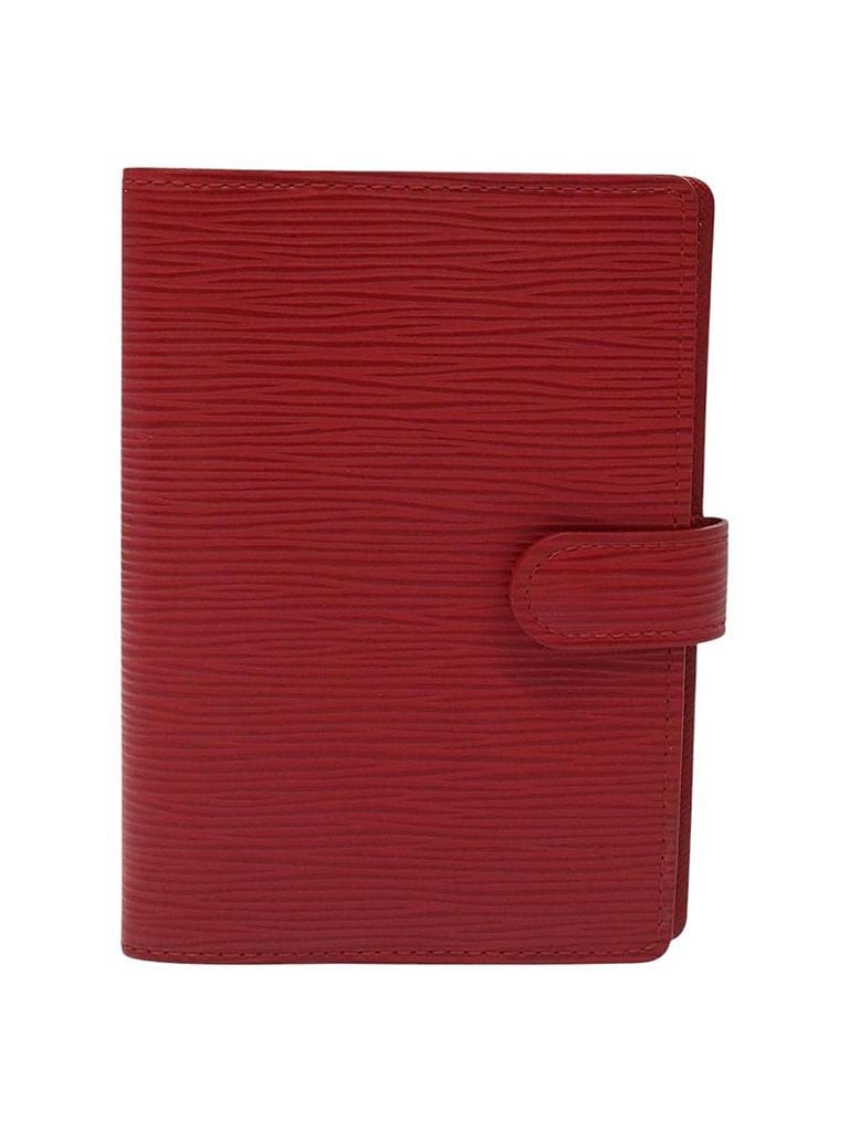 Louis Vuitton 100% Leather Solid Red Agenda Pm Red Leather Wallet One size - photo 1