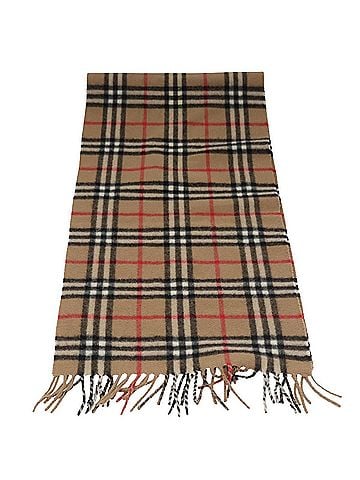Burberry Nova Check Brown Cashmere Scarf (view 2)