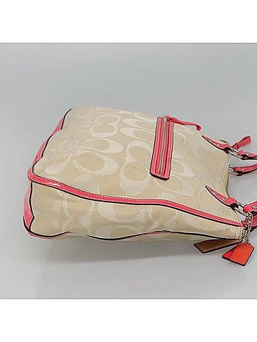 Coach Poppy Beige Canvas Tote Bag (view 2)