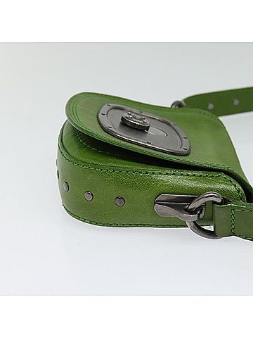 Céline Green Leather Shoulder Bag (view 2)