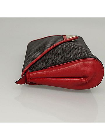 Yves Saint Laurent Black Canvas Clutch Bag (view 2)