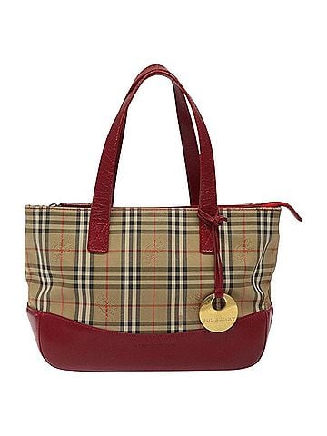 Burberry Nova Check Beige Canvas Handbag (view 1)