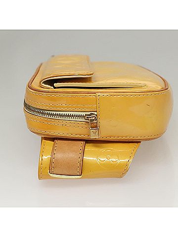 Louis Vuitton Fulton Yellow Patent Leather Shoulder Bag (view 2)