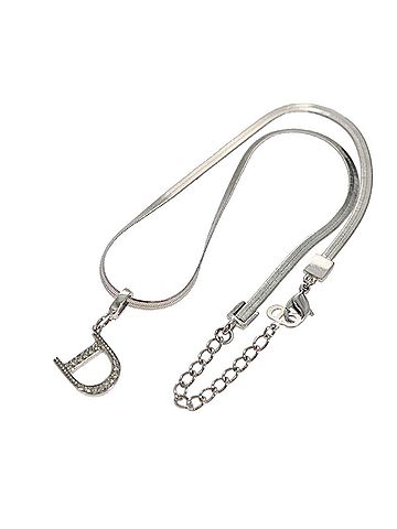 Dior Silver Metal Necklace Jewelry (view 2)