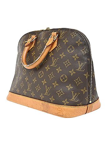 Louis Vuitton Alma Brown Canvas Handbag (view 2)