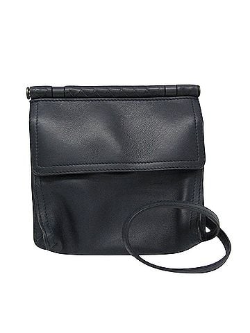 Bottega Veneta Intrecciato Navy Leather Clutch Bag (view 1)