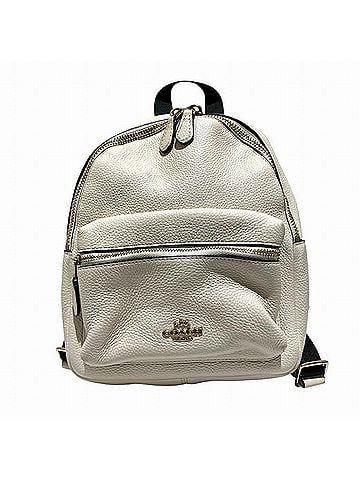 Coach White Leather Backpack (view 1)