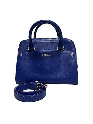 FURLA Blue Leather Handbag Shoulder Bag (view 1)